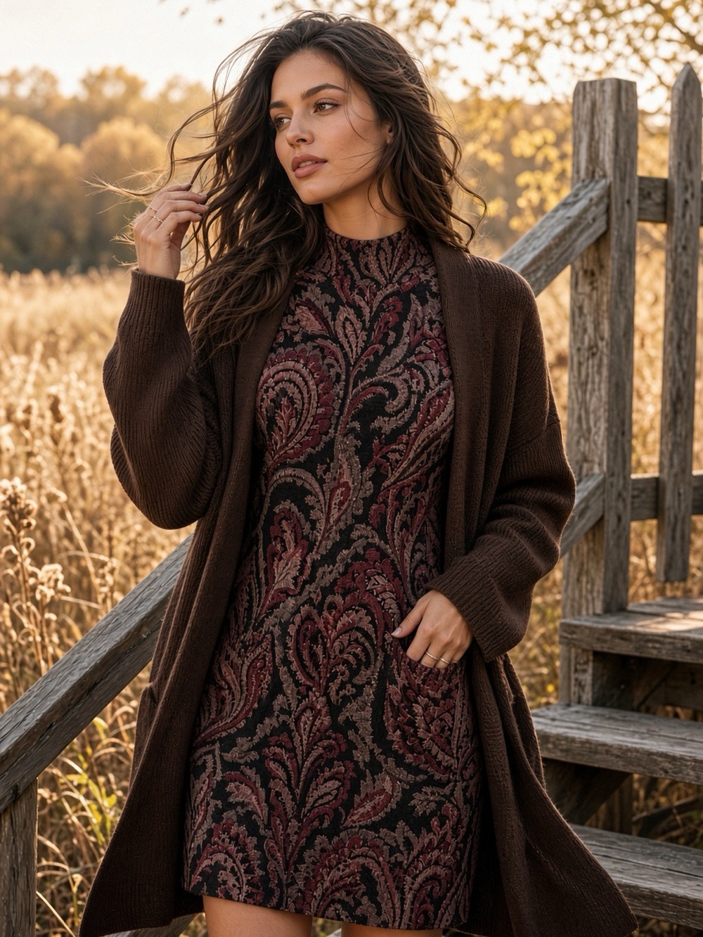 Free People “Modern Love” Tunic dress by Free People with Bell sleeves Size M - Picture 2 of 9